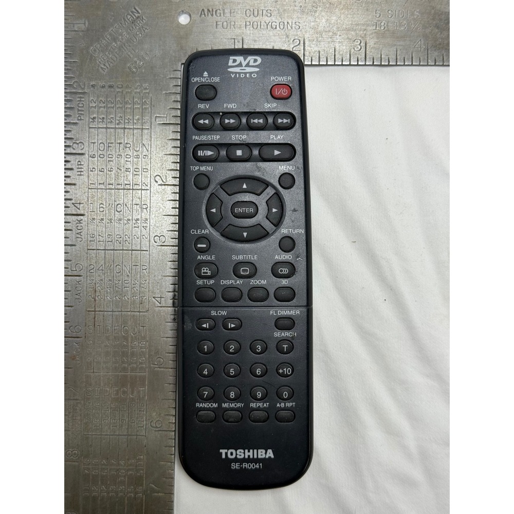 Toshiba Remote Control DVD Black SE-R0041 OEM Replacement Video Player